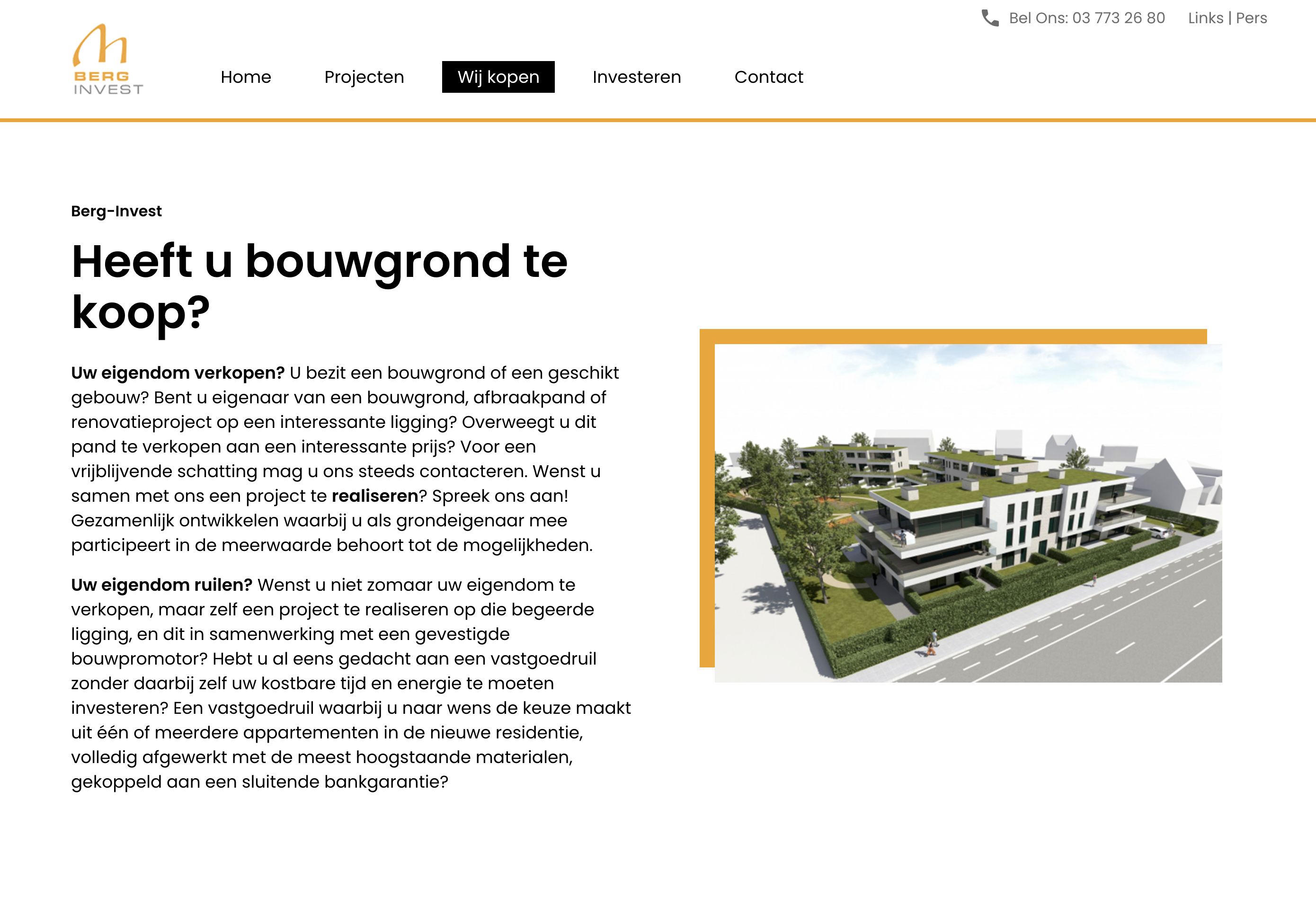 Berg-Invest Project - Weergave van een duurzaam architectuurproject