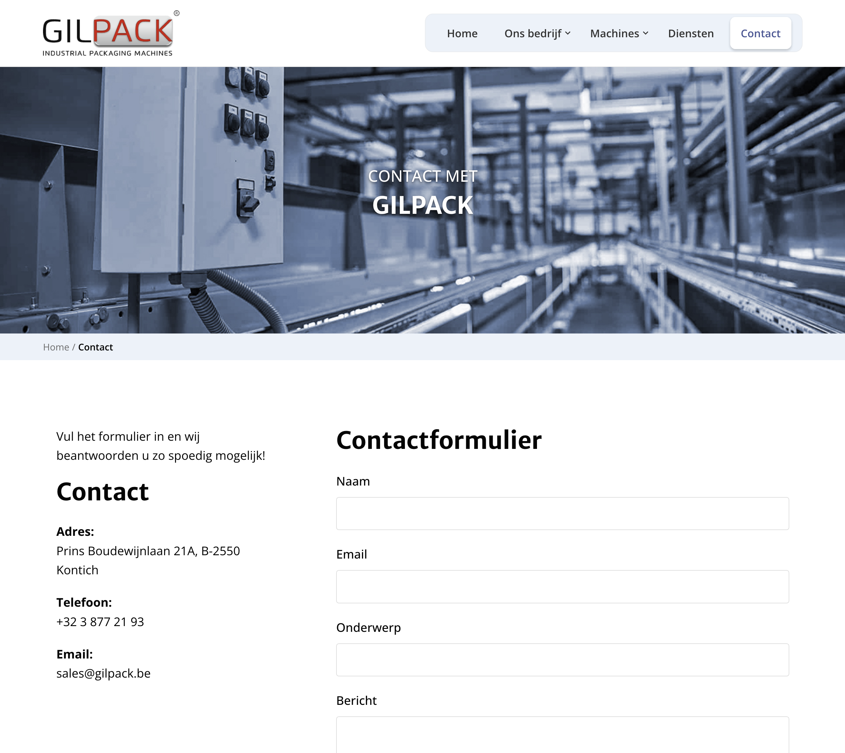 Gilpack interior page - services overview