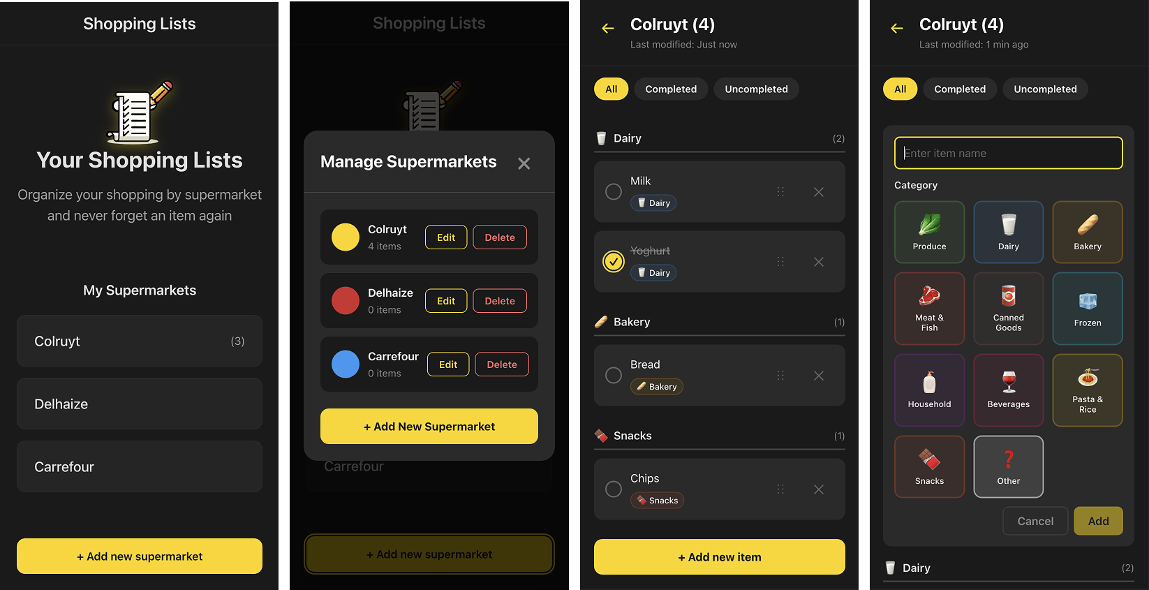 Smart Shopping List project preview